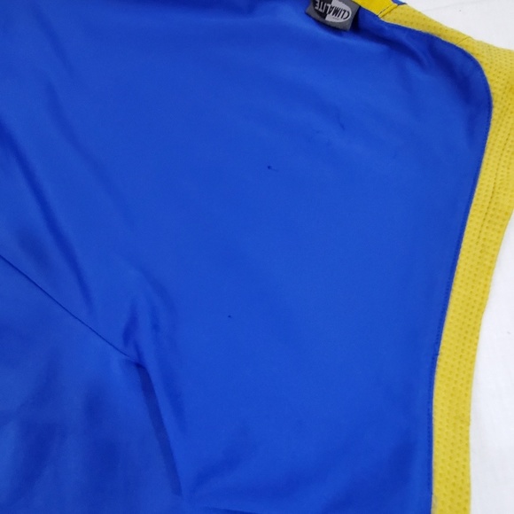 Unisex Blue & Yellow Climalite Adidas Shorts - Picture 5 of 7